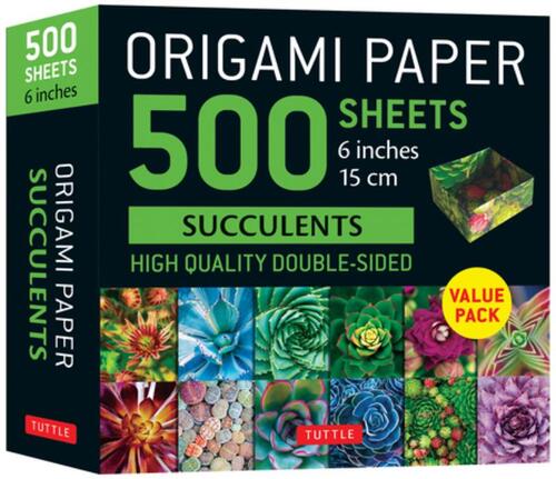 Origami Paper 500 sheets Succulents 6" (15 cm)