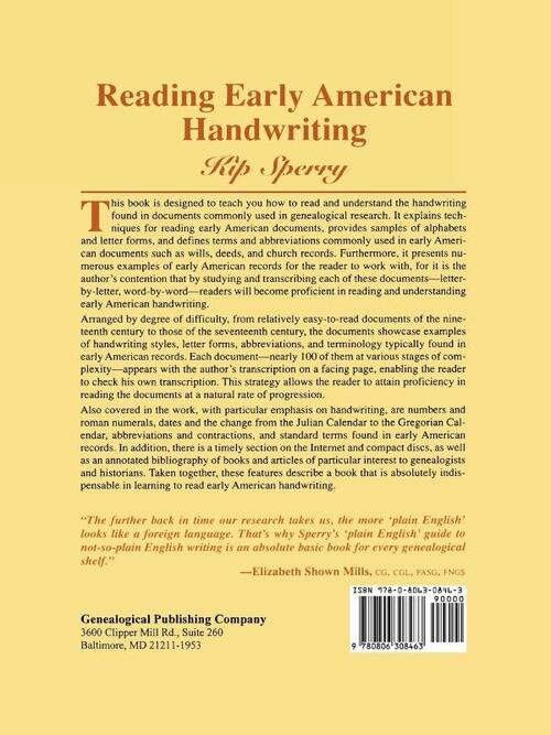 Reading Early American Handwriting