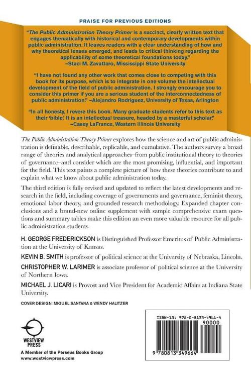 The Public Administration Theory Primer