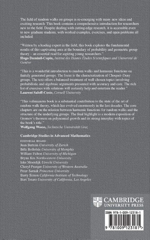 Harmonic Functions and Random Walks on Groups