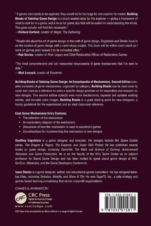 Building Blocks of Tabletop Game Design