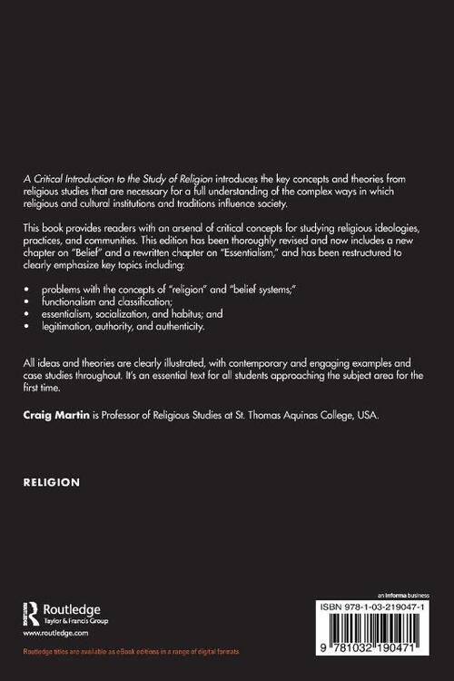A Critical Introduction to the Study of Religion