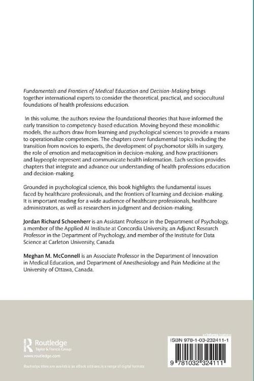 Fundamentals and Frontiers of Medical Education and Decision-Making