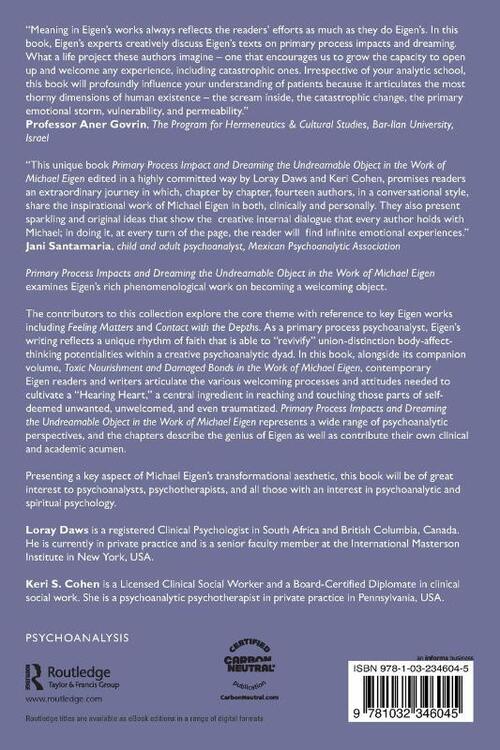 Primary Process Impacts and Dreaming the Undreamable Object in the Work of Michael Eigen