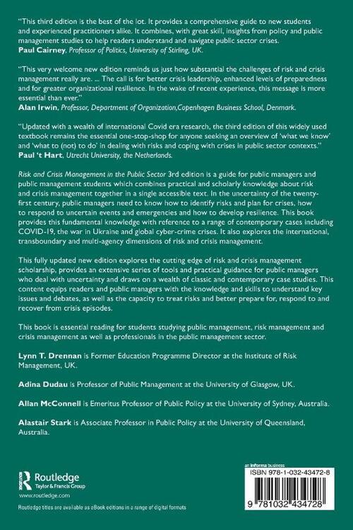 Risk and Crisis Management in the Public Sector