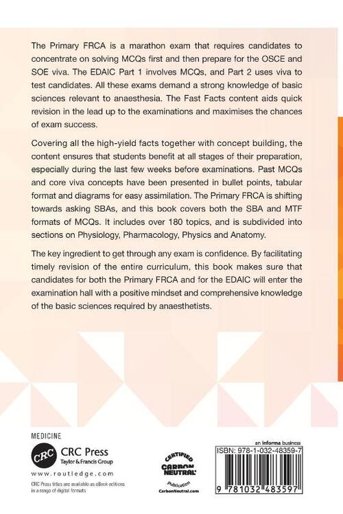 Fast Facts for the Primary FRCA and EDAIC