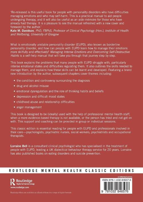 Managing Intense Emotions and Overcoming Self-Destructive Habits