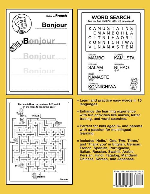 World Languages Activity Book for Kids