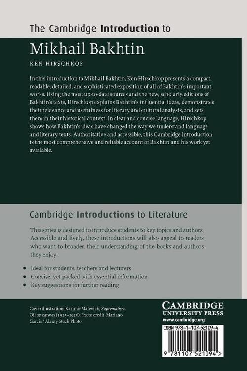 The Cambridge Introduction to Mikhail Bakhtin