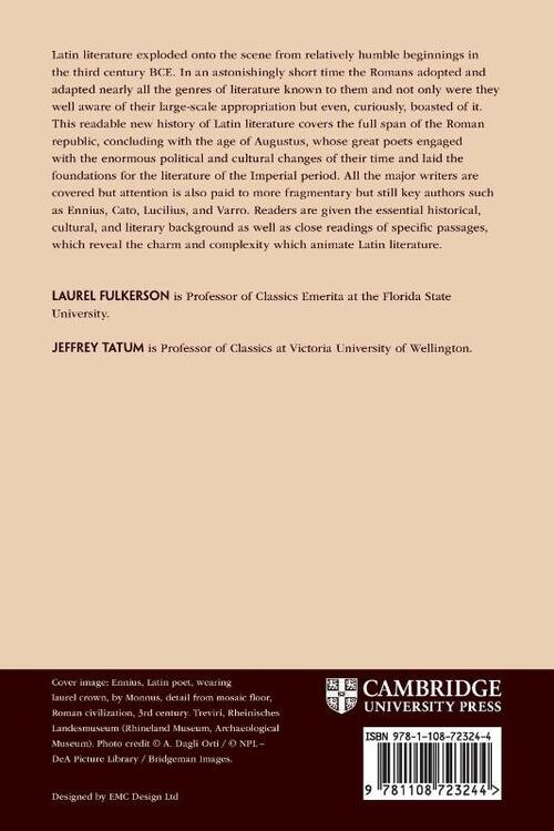 A History of Latin Literature From its Beginnings to the Age of Augustus