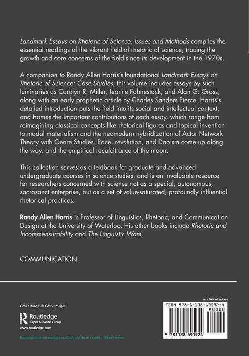 Landmark Essays on Rhetoric of Science: Issues and Methods