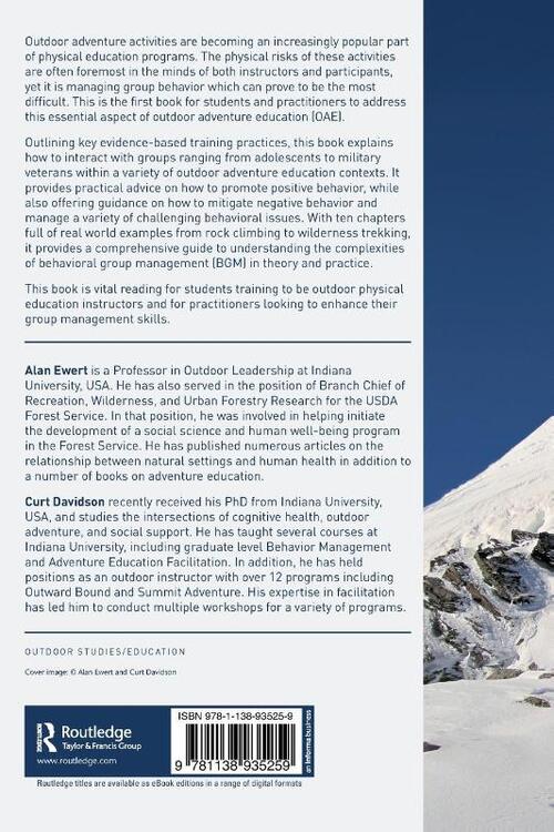 Behavior and Group Management in Outdoor Adventure Education