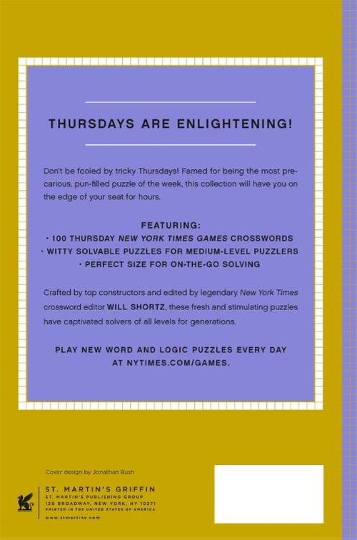 New York Times Games the Best Thursday Crosswords: 100 Medium Puzzles