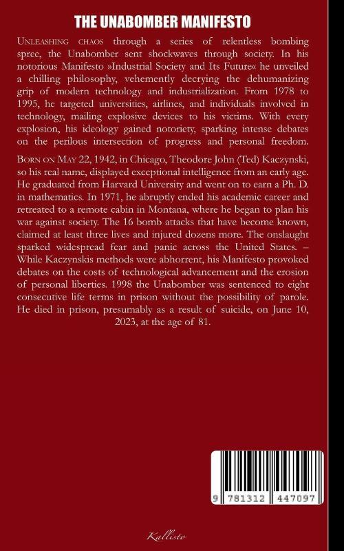 The Unabomber Manifesto (New Edition 2023)
