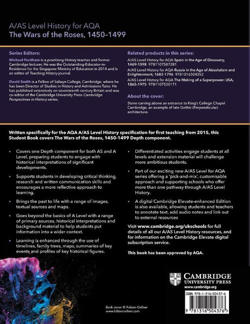 A/AS Level History for AQA The Wars of the Roses, 1450–1499 Student Book