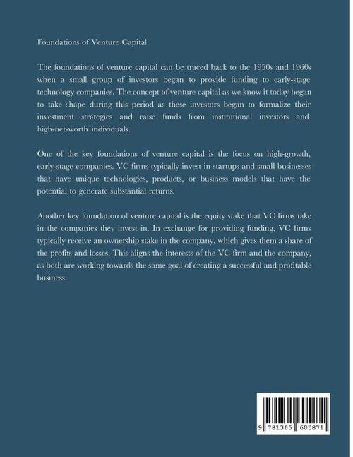 Venture Capital Private Equity Program