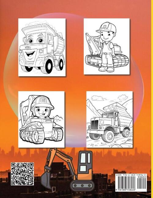 Diggers Coloring Book For Kids