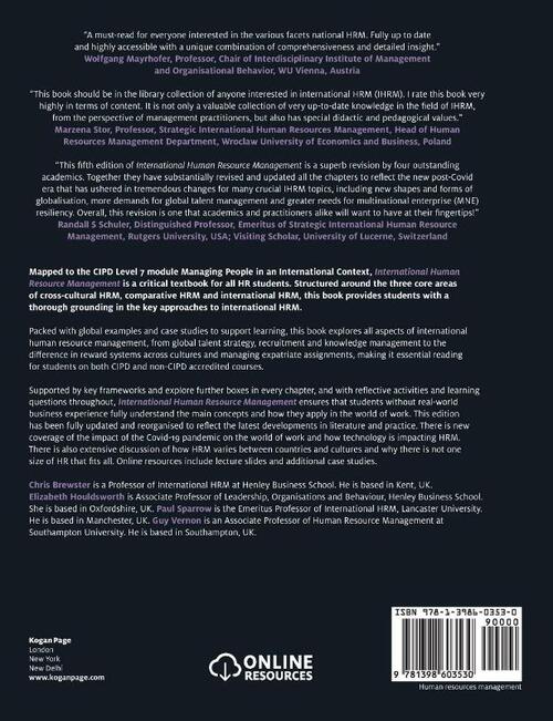 International Human Resource Management