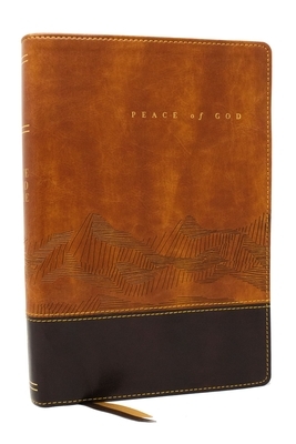 Peace of God Bible: Discover and Experience God's Shalom Throughout the Bible (NKJV, Brown Leathersoft, Red Letter, Comfort Print)