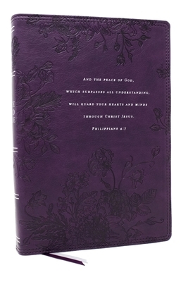 Peace of God Bible: Discover and Experience God's Shalom Throughout the Bible (NKJV, Purple Leathersoft, Red Letter, Comfort Print)