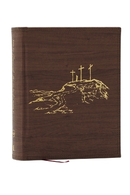 NKJV, Journal the Word Bible, Large Print: Reflect, Journal or Create Art Next to Your Favorite Verses (Brown Leathersoft over Board, Red Letter)