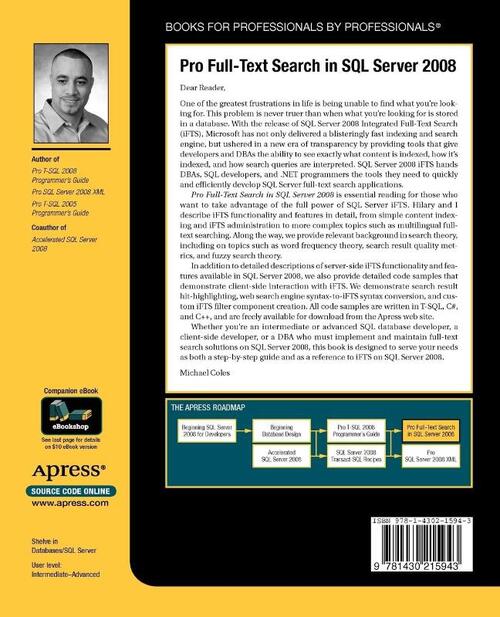 Pro Full-Text Search in SQL Server 2008