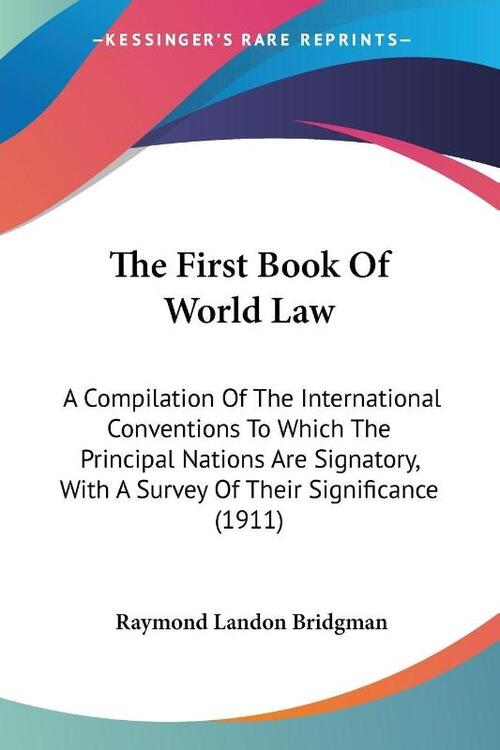The First Book Of World Law