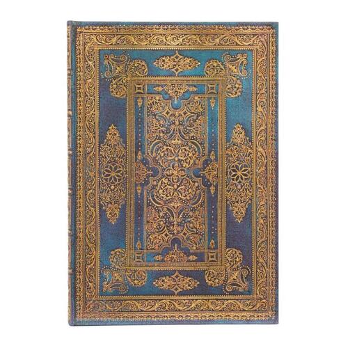 Blue Luxe (Luxe Design) Midi Unlined Hardback Journal (Elastic Band Closure)