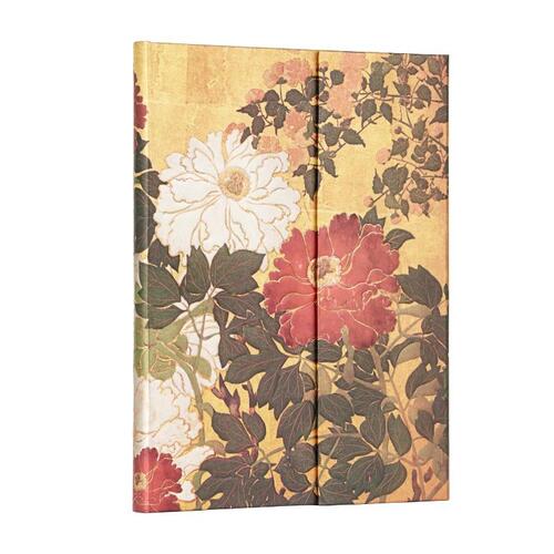 Natsu (Rinpa Florals) Ultra Lined Hardback Journal (Wrap Closure)
