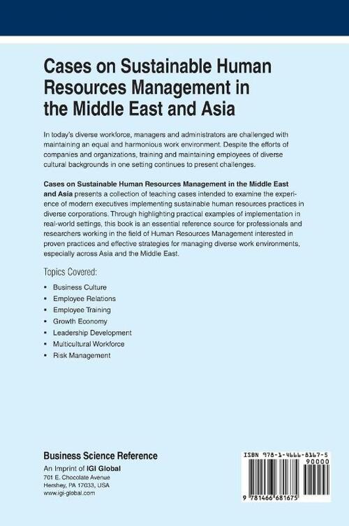 Cases on Sustainable Human Resources Management in the Middle East and Asia