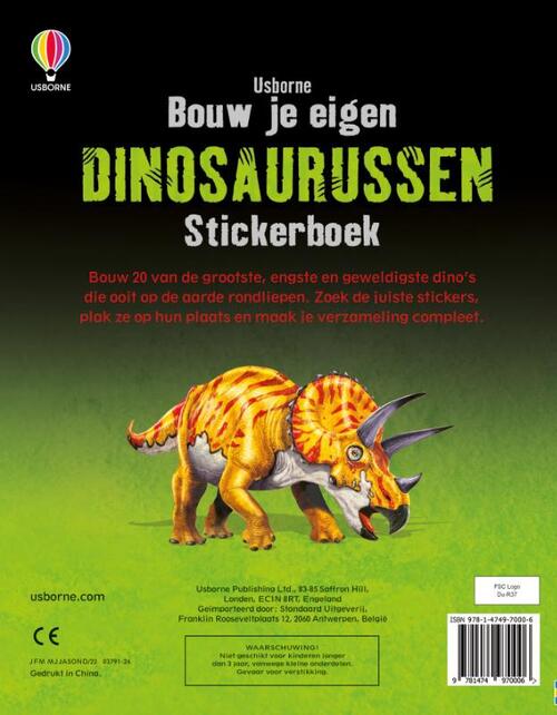 Bouw je Dinosaurussen eigen stickerboek