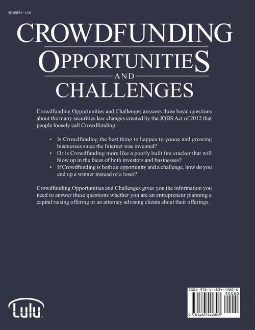 Crowdfunding Opportunities and Challenges