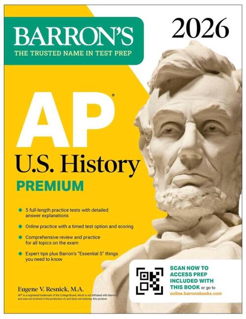 AP U.S. History Premium, 2026: Prep Book with 5 Practice Tests + Comprehensive Review + Online Practice