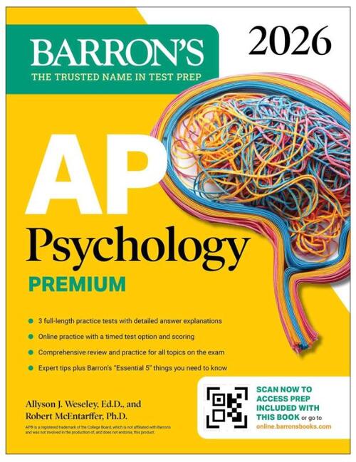 AP Psychology Premium, 2026: Prep Book with 3 Practice Tests + Comprehensive Review + Online Practice