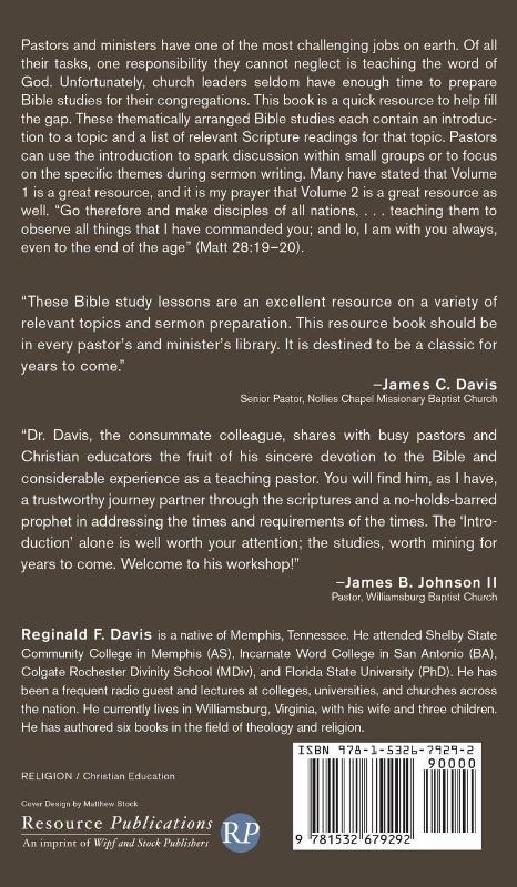 Bible Study for Busy Pastors and Ministers, Volume 2