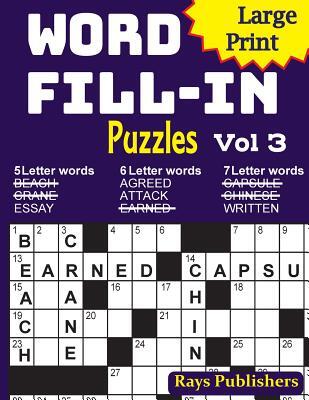 Large Print Word Fill-in Puzzles 3
