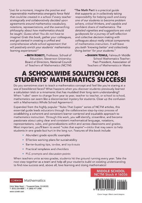 The Math Pact, Middle School