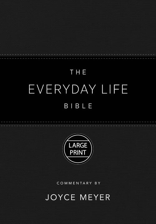 Meyer, J: Everyday Life Bible Large Print Black Leatherluxe(