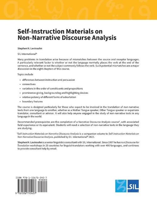 Self-Instruction Materials on Non-Narrative Discourse Analysis