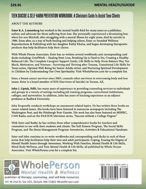 Teen Suicide & Self-Harm Prevention Workbook