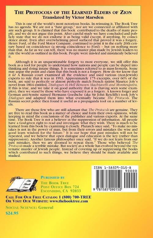 The Protocols of the Meetings of the Learned Elders of Zion