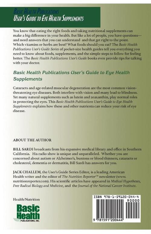 User'S Guide to Eye Health Supplements