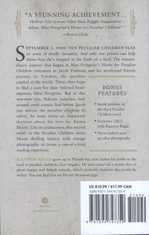 Miss Peregrine's home for peculiar children 2 - Hollow city