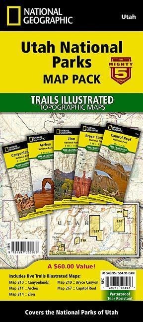 Utah National Parks [map Pack Bundle] Adventure Map
