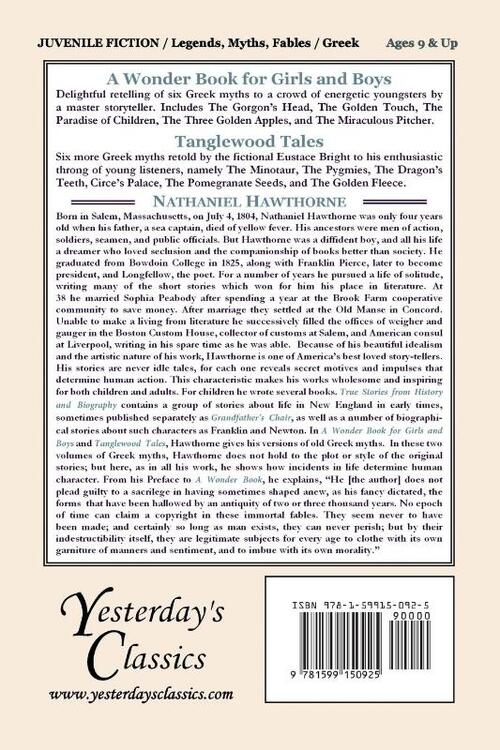 A Wonder Book for Girls and Boys, Illustrated Edition (Yesterday's Classics)