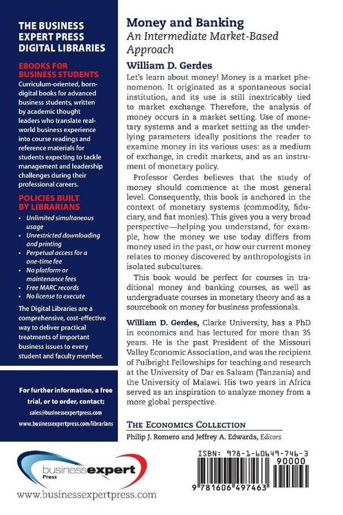 Money and Banking: A Monetary Systems and Markets Perspective