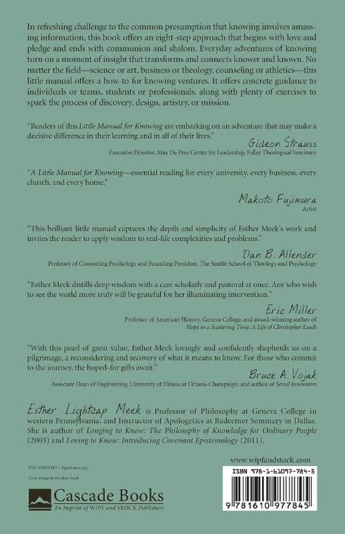 A Little Manual for Knowing