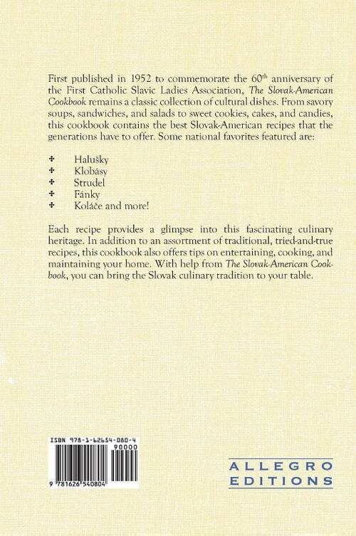 The Anniversary Slovak-American Cook Book