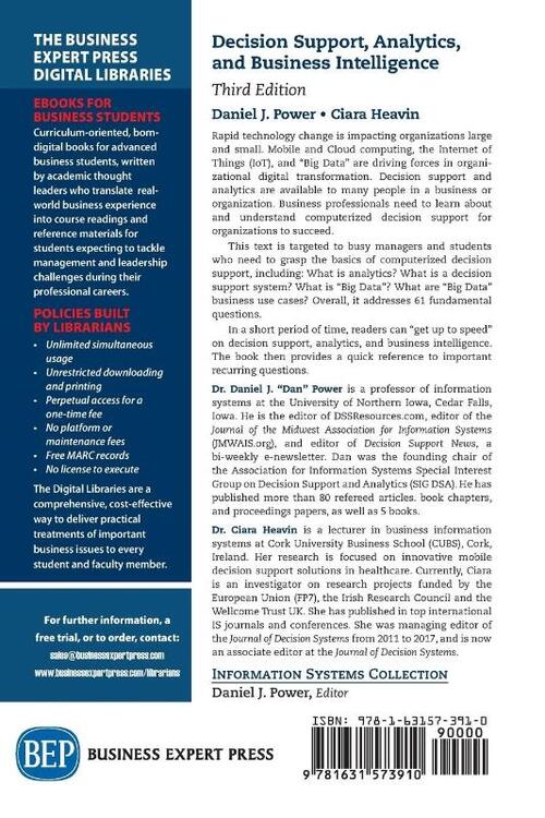 Decision Support, Analytics, and Business Intelligence