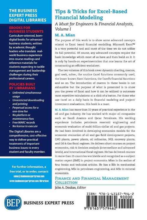 Tips & Tricks for Excel-Based Financial Modeling, Volume I